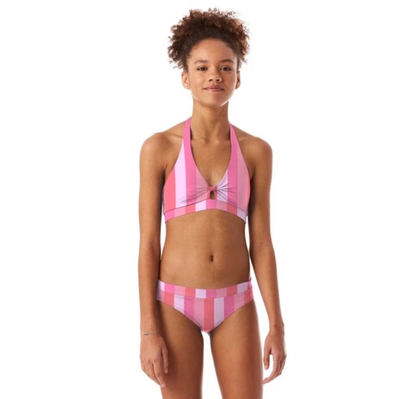 Submarine**Pink Striped Halter Bikini Set**8,14,16**$86 - Picture 1 of 6
